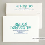 "Funky Type" - Holiday Cards in Ocean by Jackie Crawford - FREE Recipient Addressing