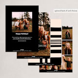 "Graphique" - Holiday Cards in Coal by Annie Clark - Back of Card Options