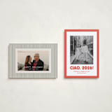 "Trattoria" - Holiday Cards in Tomato by Megan Davis - Photo Orientation Options