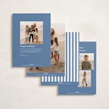 "Yearly checkerboard" - Holiday Cards in Blue Jay by Anupama - Back of Card Options