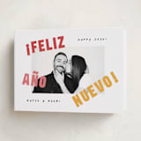 "Año Nuevo" - Holiday Cards in Sunset by Olivia Raufman - Folded Card