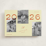 "A Bold Year" - Holiday Cards in Buttercream by Rachel Cassel - Front