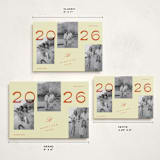 "A Bold Year" - Holiday Cards in Buttercream by Rachel Cassel - Formats Available