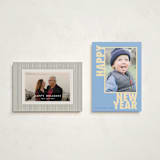"Greetings frame" - Holiday Cards in Blue Jay by Creo Study - Photo Orientation Options