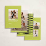 "Neon" - Holiday Cards in Lime by Rachel Cassel - Back of Card Options