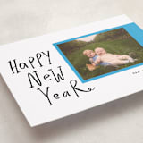 "Handlettered polariod" - Holiday Cards in Bluebell by Vivian Yiwing - Detail
