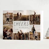 "Handwritten Cheer" - Holiday Cards in Pudding by Betsy Siber - Folded Card