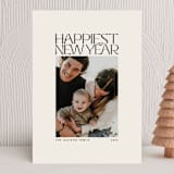 "New Year Editorial" - Holiday Cards in Coal by Ekko Studio - Front