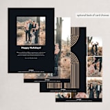"New Year Editorial" - Holiday Cards in Coal by Ekko Studio - Back of Card Options