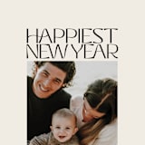 "New Year Editorial" - Holiday Cards in Coal by Ekko Studio - Detail