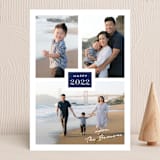"Tres" - Holiday Cards in Dark Indigo by Kaydi Bishop - Front