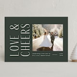 "Love & Cheers" - Holiday Cards in Spruce by Blustery August - Front