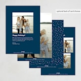 "Simply Modern" - Holiday Cards in Navy by Angela Thompson - Back of Card Options