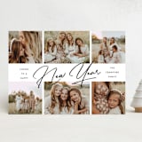 "New Year Script Montage" - Holiday Cards in Jet by Nam Bourassa - Front