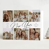 "New Year Script Montage" - Holiday Cards in Jet by Nam Bourassa - Folded Card