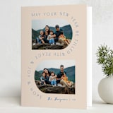 "Winding" - Holiday Cards in Champagne by Amy Kross - Folded Card