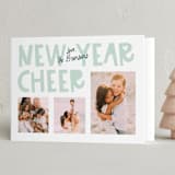 "Joy and Cheer" - Holiday Cards in Wintermint by Shari Margolin - Folded Card