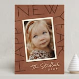 "Modern Angle" - Holiday Cards in Sienna by Hooray Creative - Front