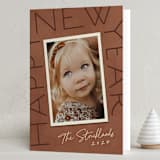 "Modern Angle" - Holiday Cards in Sienna by Hooray Creative - Folded Card