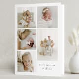 "Five Photo Grid" - Holiday Cards in Snow by Nicole Walsh - Folded Card