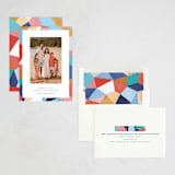 "Bright Border" - Holiday Cards in Tangerine by Hooray Creative - Assembled