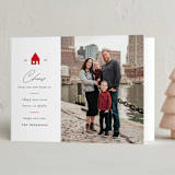 "New Year House" - Holiday Cards in Santa Hat by Ashlee Townsend - Folded Card