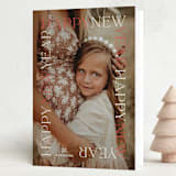 "New Year View" - Holiday Cards in Melon by Carrie ONeal - Folded Card