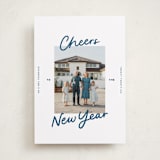 "A Simple Cheers" - Holiday Cards in Blue Jeans by Abbigail Lim - Front