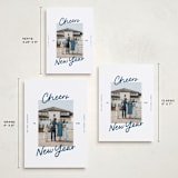 "A Simple Cheers" - Holiday Cards in Blue Jeans by Abbigail Lim - Formats Available