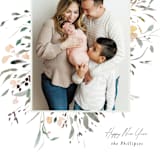 "Botanical Beginning" - Holiday Cards in Winter Snow by Itsy Belle Studio - Detail