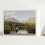 "Vintage Postcard" - Holiday Cards in Buttercream by Morgan Kendall - Folded Card