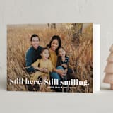 "Still Smiling" - Holiday Cards in Snow by Kimberly Morgan - Folded Card