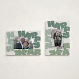 "Fun New Year" - Holiday Cards in Sage by Lori Wemple - Photo Orientation Options
