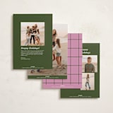 "Sideways" - Holiday Cards in Fern by Lindsay Megahed - Back of Card Options