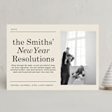 "Resolutions" - Holiday Cards in Champagne by Baumbirdy - Front