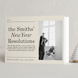 "Resolutions" - Holiday Cards in Champagne by Baumbirdy - Folded Card