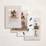 "Popping Bottles" - Holiday Cards in Snow by Shari Margolin - Back of Card Options