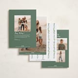 "Scalloped Greenery" - Holiday Cards in Wreath by Petra Kern - Back of Card Options