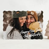 "Casual Note" - Holiday Cards in Snow by Owl and Toad - Front