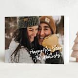 "Casual Note" - Holiday Cards in Snow by Owl and Toad - Folded Card