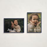 "cursive bottom" - Holiday Cards in Denim by Cass Loh - Photo Orientation Options