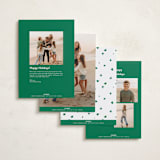 "New Year Headband" - Holiday Cards in Forest by Erika Firm - Back of Card Options