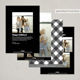 "Classic Grid" - Holiday Cards in Snow by Shari Margolin - Back of Card Options
