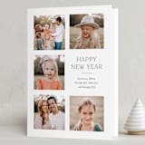 "Classic Grid" - Holiday Cards in Snow by Shari Margolin - Folded Card