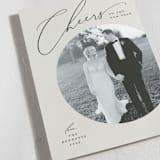 "Cheers Script" - Holiday Cards in Vanilla by Louise Kay - Detail