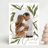 "Gui du Nouvel An" - Holiday Cards in Ivory by Erin Deegan - Front