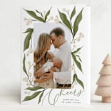 "Gui du Nouvel An" - Holiday Cards in Ivory by Erin Deegan - Folded Card