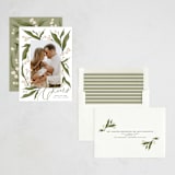 "Gui du Nouvel An" - Holiday Cards in Ivory by Erin Deegan - Assembled