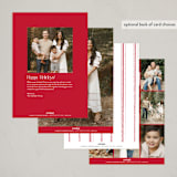 "Modern Cheer" - Holiday Cards in Poinsettia by Ana Sharpe - Back of Card Options
