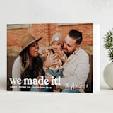 "Made It!" - Holiday Cards in Snow by Robert and Stella - Folded Card